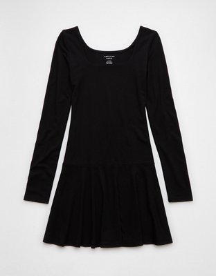 AE Knit Square Neck Drop Waist Mini Dress