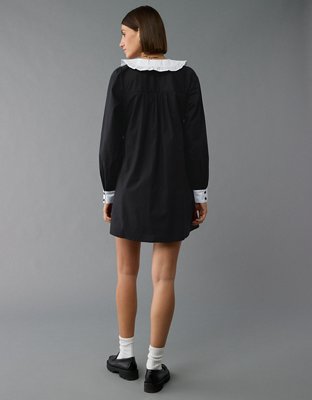 AE Long-Sleeve Collared Mini Dress