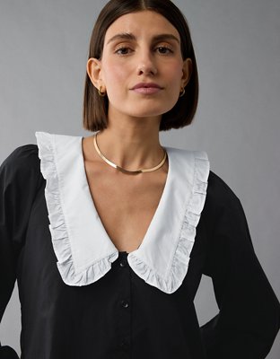 Женские платья American Eagle AE Long-Sleeve Collared Mini Dress — фото 5