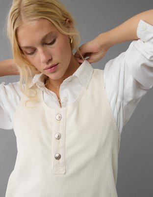 AE Vestido de Corderoy estilo Delantal