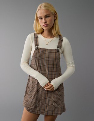 Женские платья American Eagle AE Plaid Pinafore Dress — фото 4