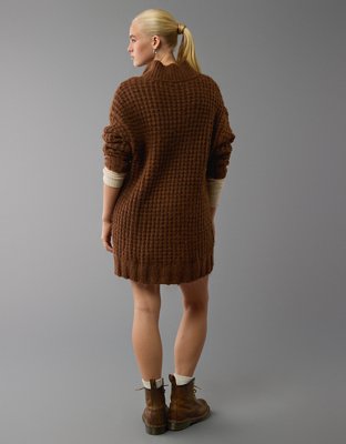 AE Long-Sleeve Mock Neck Mini Sweater Dress