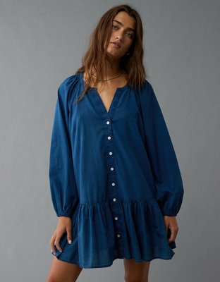 AE Drop Waist Shirt Mini Dress