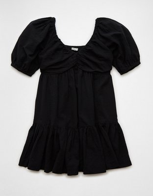 AE Ruched Puff Sleeve Mini Dress