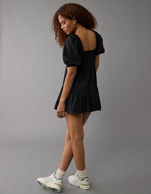 AE Ruched Puff Sleeve Mini Dress