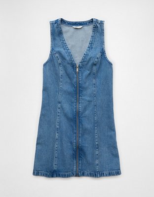 AE Zip-Up Denim Mini Dress