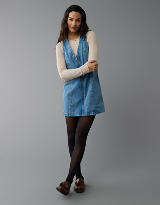 Женские платья American Eagle AE Zip-Up Denim Mini Dress — фото 4
