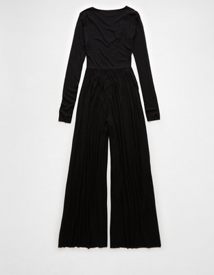 AE Soft & Sexy Long-Sleeve V-Neck Jumpsuit