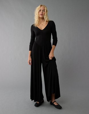 AE Soft & Sexy Jumpsuit Manga Larga Con Escote V