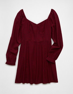 Женские платья American Eagle AE Long-Sleeve Sweetheart Mini Dress — фото 3