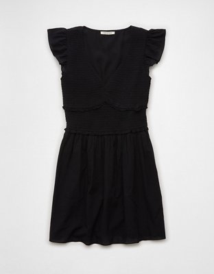 AE Smocked Flutter Sleeve Mini Dress