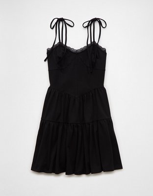 AE Tie Strap Tiered Mini Dress