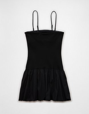 AE Strapless Drop Waist Bubble Mini Dress