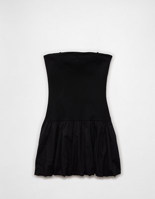 AE Strapless Drop Waist Bubble Mini Dress