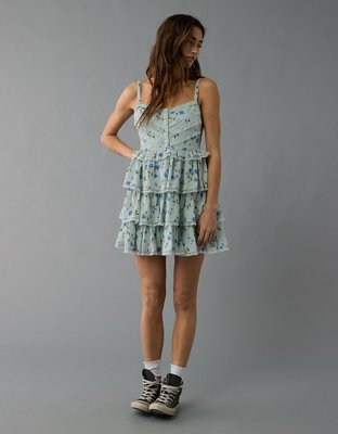 AE Lace Ruffle Tiered Mini Dress