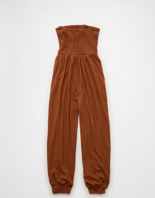 AE Sunchaser Knit Smocked Tube Jumpsuit
