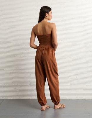 AE Sunchaser Knit Smocked Tube Jumpsuit