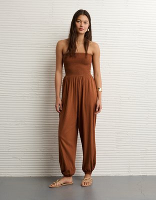 AE Sunchaser Knit Smocked Tube Jumpsuit