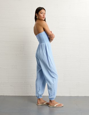 AE Sunchaser Knit Smocked Tube Jumpsuit