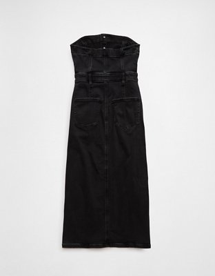 AE Denim Tube Top Midi Dress