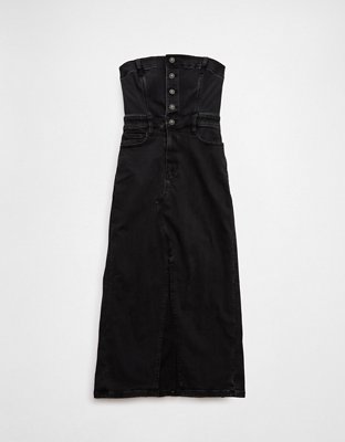 AE Denim Tube Top Midi Dress