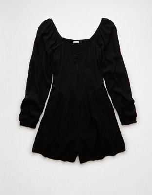 American Eagle AE Long-Sleeve Square Neck Romper — фото 3