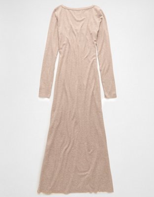 AE Long-Sleeve Plush Maxi Dress