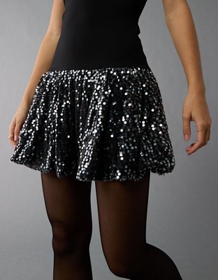 Женские платья American Eagle AE Drop Waist Sequin Mini Bubble Dress — фото 7