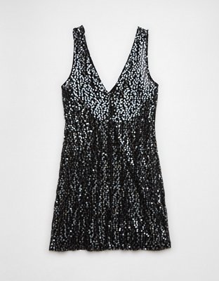 AE Sequin V-Neck Mini Slip Dress