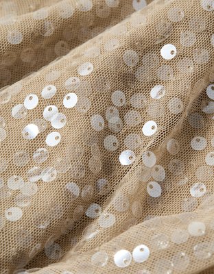 Minirobe à bretelles à encolure en V à paillettes AE
