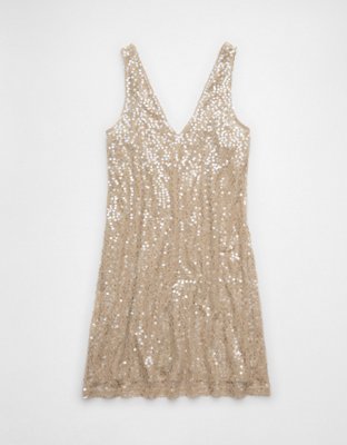 AE Sequin V-Neck Mini Slip Dress