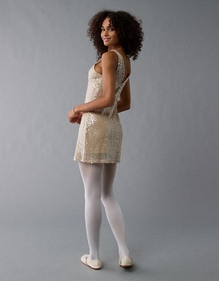 AE Sequin V-Neck Mini Slip Dress