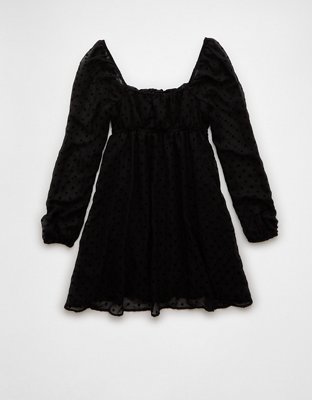 Женские платья American Eagle AE Long-Sleeve Babydoll Mini Dress — фото 4