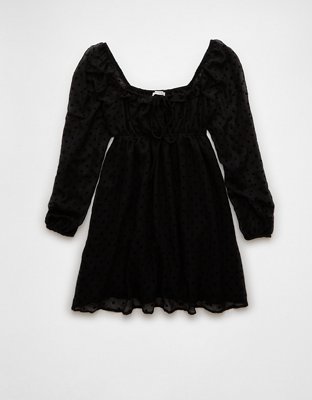 Женские платья American Eagle AE Long-Sleeve Babydoll Mini Dress — фото 3