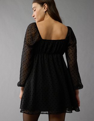 Женские платья American Eagle AE Long-Sleeve Babydoll Mini Dress — фото 2