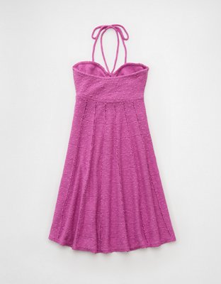 AE Halter Crochet Mini Dress