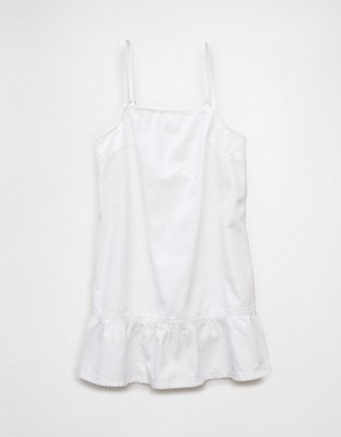 AE Denim Ruffle Mini Shift Dress