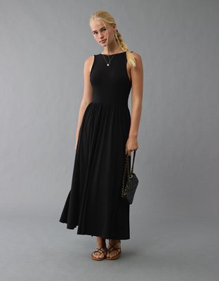 AE Twist Back Slit Midi Dress