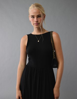 AE Twist Back Slit Midi Dress