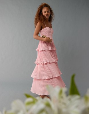 AE Tiered Pleated Maxi Dress