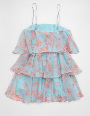 AE Strapless Ruffle Tiered Mini Dress