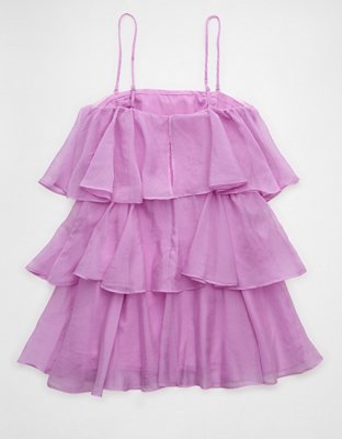 AE Strapless Ruffle Tiered Mini Dress