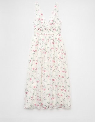 AE V-Neck Corset Midi Dress