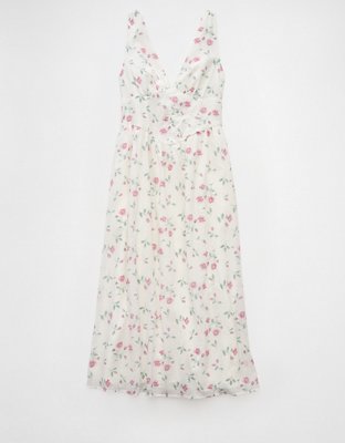 AE V-Neck Corset Midi Dress