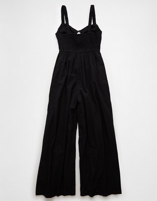 AE Tie Front V-Neck Jumpsuit