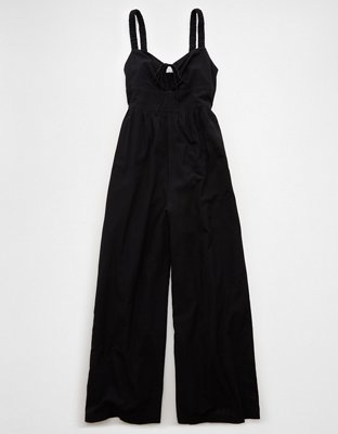 AE Tie Front V-Neck Jumpsuit