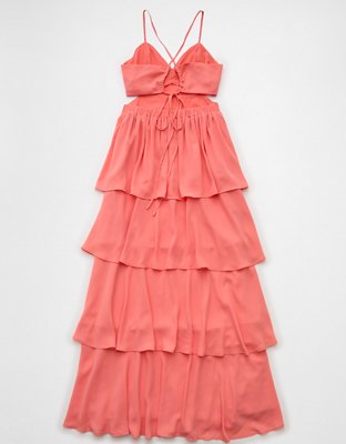 AE Maxi Vestido Calado en Capas