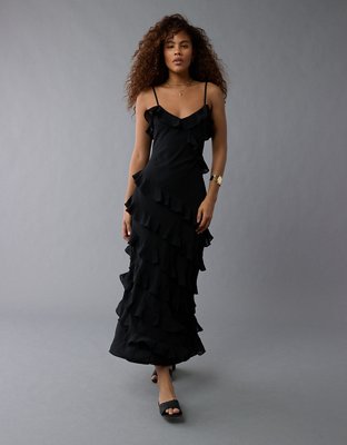 ワンピース ETMON Slip Fluffy Long Dress, Black 61cf0gTn4wL._UY1000_.jpg