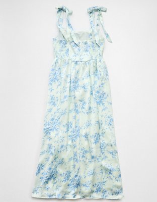 AE Corset Tie Strap Floral Midi Dress