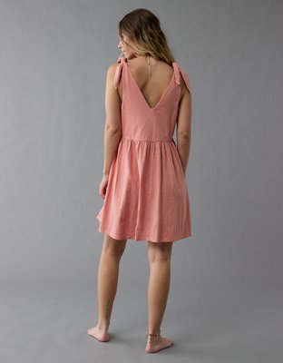AE Sunchaser Knit Tie Shoulder Mini Dress